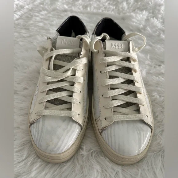 New P448 White Patent sneakers shoes sz 35 - Picture 2 of 8
